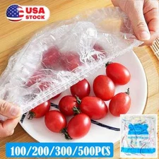 Lot Disposable Food Cover Plastic Wrap Elastic Food Covers For Fruit Bowl Cup