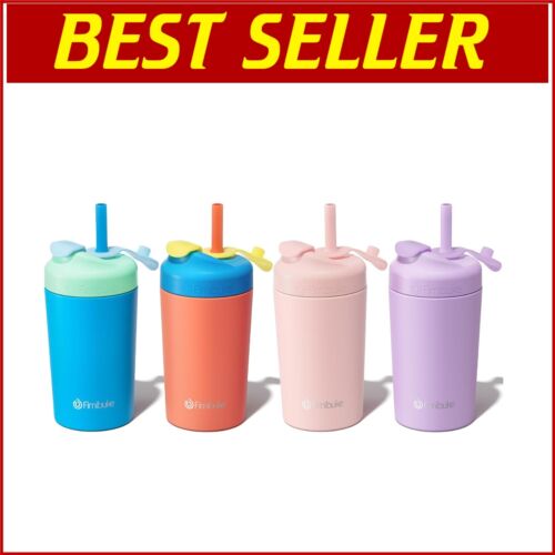 Double Wall Insulated Sippy Cups with Silicone Straws - Perfect for Toddlers