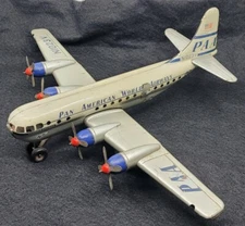 VINTAGE 1950'S TIN GAMA 1000 PAN AMERICAN STRATO CLIPPER TIN AIRPLANE GERMANY 