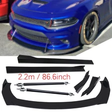 For Dodge Challenger SRT Front Bumper Lip Spoiler Splitter Glossy Black Body Kit