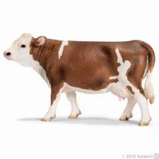 Schleich 13641 Simmental Cow Breed Model Toy Farm Cow {{RETIRED}} - NIP
