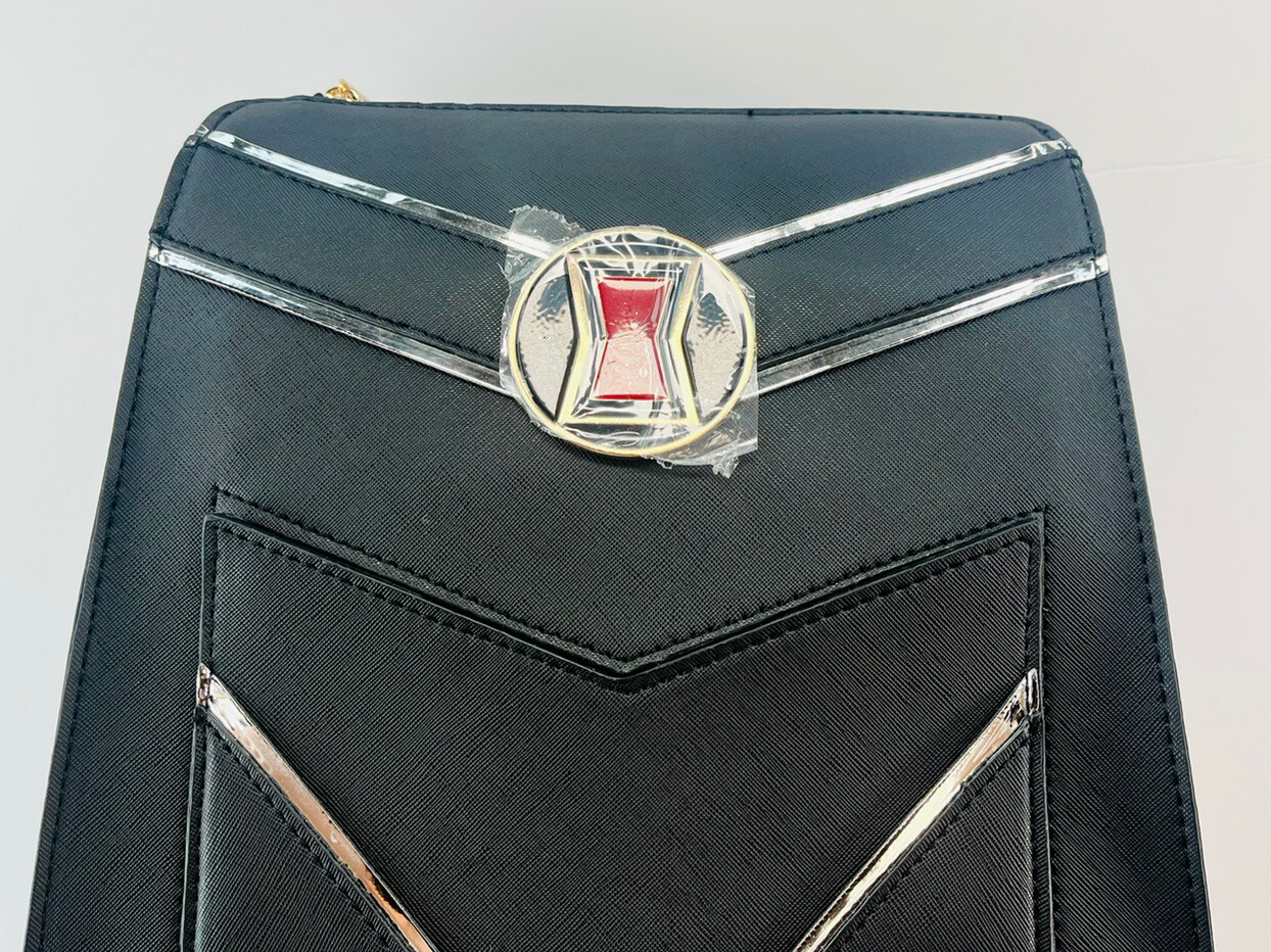 Marvel BIOWORLD Black Widow Slim Mini Backpack Convertible Crossbody Bag NWT image 2