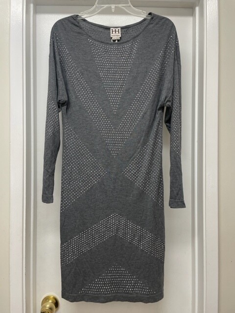 haute hippie long sleeve dress Haute Hippie Dresses | Nwt Haute Hippie Gray Silver Studded Dress | Color: Gray | Size: M
