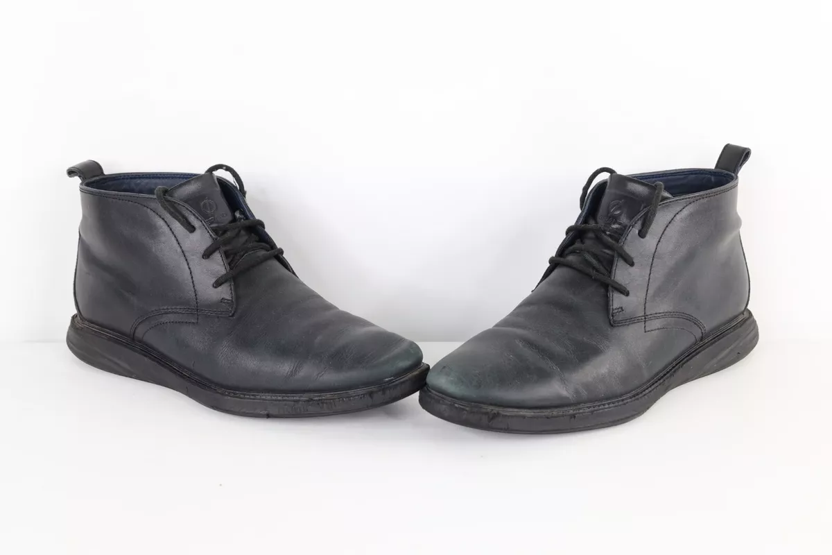 Cole Haan GrandEvolution Mens Size 10 Distressed Leather Chukkas Boots Black