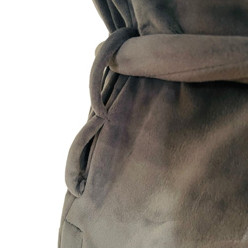 Barefoot Dreams Luxechic® Belted Hooded Robe Size 1 NEW Carbon Gray $198 - Picture 8 of 16