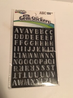 Artskills Mini Gem Journal Photo Scrapbook Stickers Set of 1 Alphabet