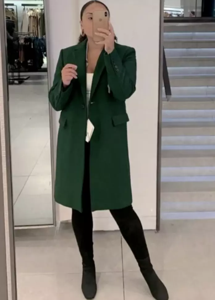 ZARA GREEN LONG COAT