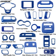 25x Blue Interior ABS Full Set Panel Decor Cover Trim Kit For Ford Bronco 2021+