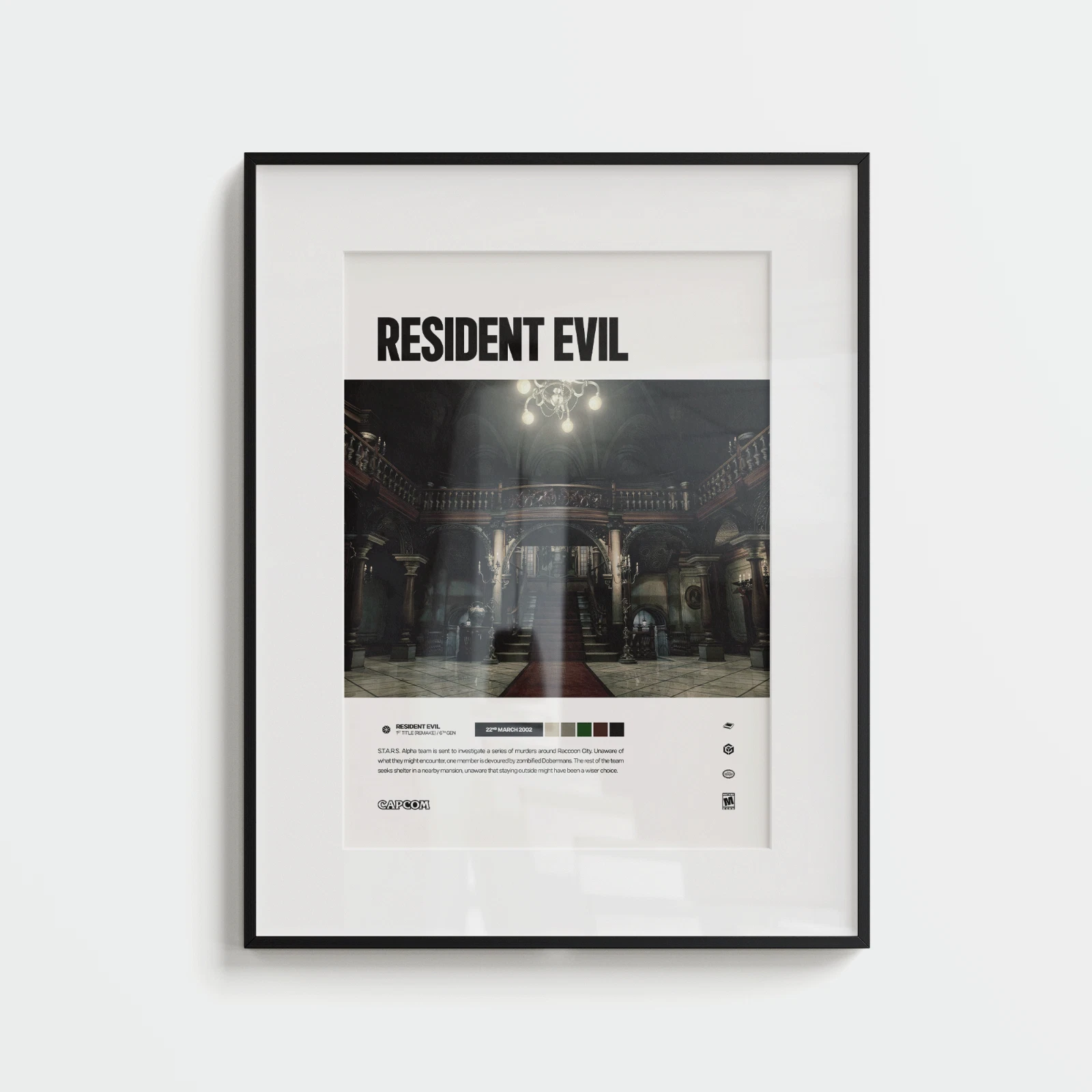 Resident Evil (2002) Video Game Art Poster