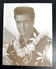 ELVIS PRESLEY KING of ROCK & ROLL LARGE 11"x14" SEPIA TONE PORTRAIT POSTER PHOTO