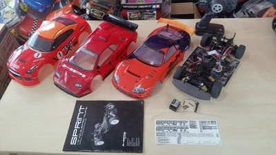 HPI Sprint Chassis Toyota Supra Lamborghini Karo 1:10 RC Mod. selten Vintage Rar - Bild 1 von 4