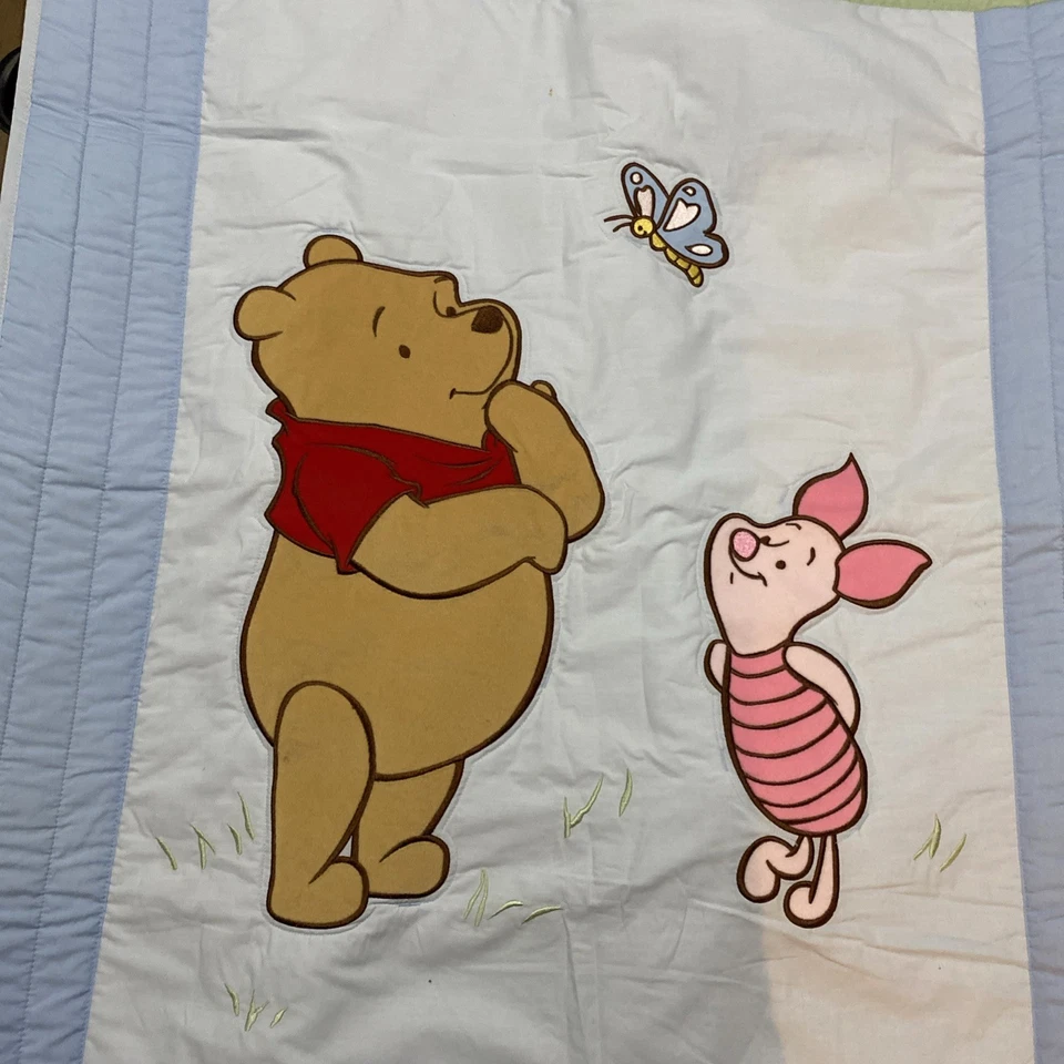 Manta de bebé vintage Winnie The Pooh And Piglet 40x32 Disney Foto 2 de 4