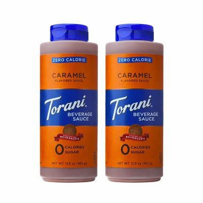 (pack of 2)Torani Zero calorie caramel Beverage Sauce 12.8 oz (Each)....