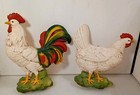 VINTAGE HOMCO WALL PLAGUES DECOR ROOSTER AND HEN CHICKEN  — photo 2