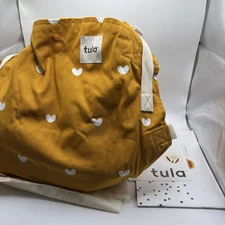 Baby Tula Free-to-Grow Baby Carrier – Play (Yellow/Hearts) Adjustable 7–45 lbs