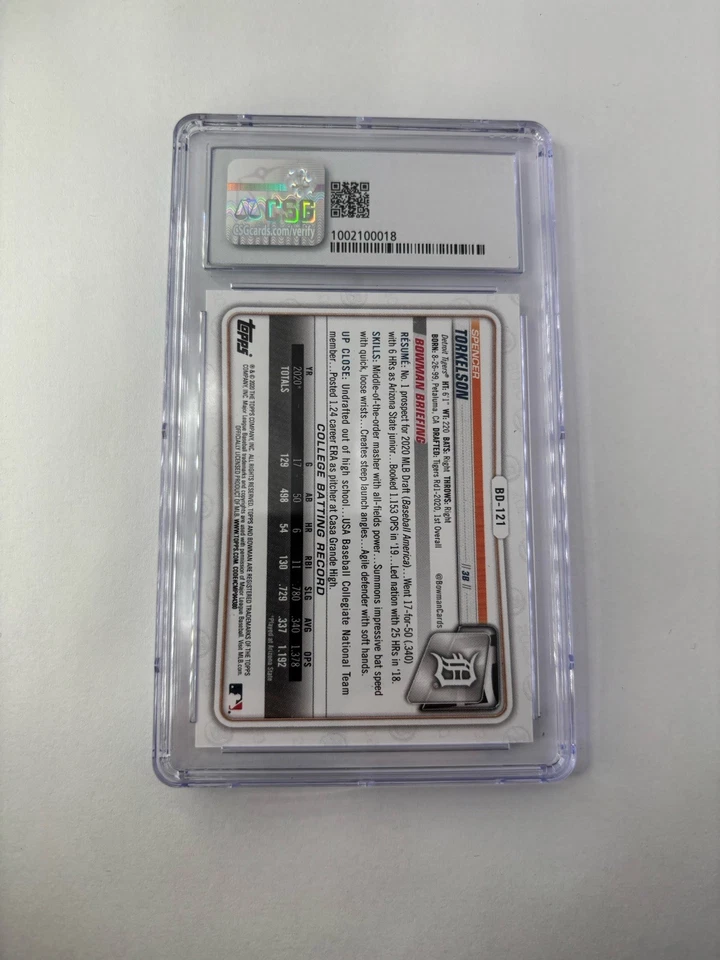 2020 Bowman Draft 1st Edition BD121 Spencer Torkelson 1st Edition CSG 9.5 Rookie - Image 2 of 2