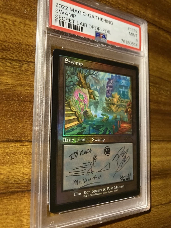MTG✨SWAMP Retro Frame FOIL✨SLD - POST MALONE : The Lands PSA 9 Mint 2022 - Image 3 of 4