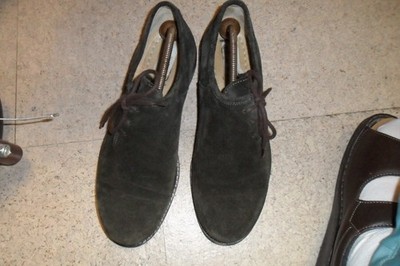 Herren-Trachtenschuh, Gr. 44,1/2, dunkelgrünes Nubuckleder, getragen,