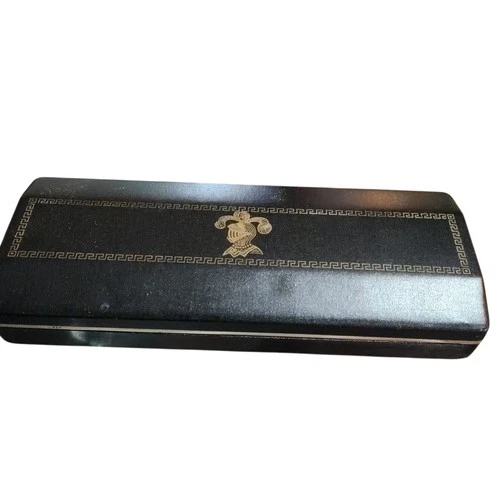 Vintage Shields Men's Black Red Velvet Lined Jewelry Box Cufflinks Watches Rings
