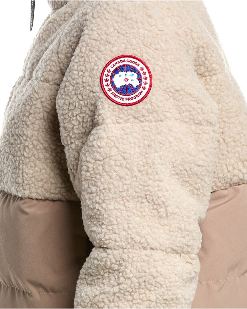 Canada Goose Elora Wool-Blend Puffer Jacket Women's Brown Xs thumbnail 4