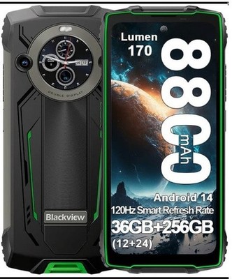 Blackview BV8200 Rugged Phone, 36GB+256GB, 6,5 Zoll + 1,3 Zoll, Android 14.