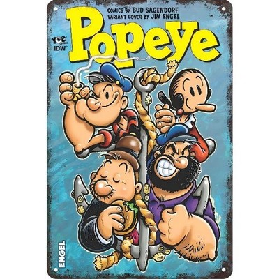 Blechschild Popeye der Seemann Retro Vintage Metallschild 30x20cm TEL2339