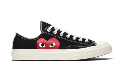 SIZE 11 - NEW Comme des Garçons Play x Converse Chuck 70 Low 'Black' 150206C