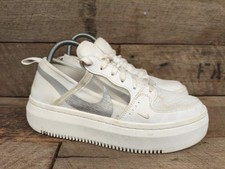 Nike Court Vision Alta Mesh Women's Platform Trainers Size UK 6 White