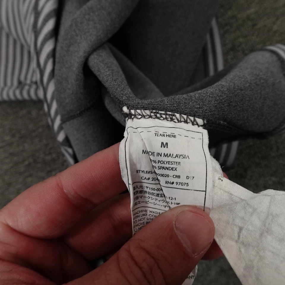 Saucony Shirt Womens Medium Gray Striped Long Sleeve Running Athletic Top Active - Image 4 of 4