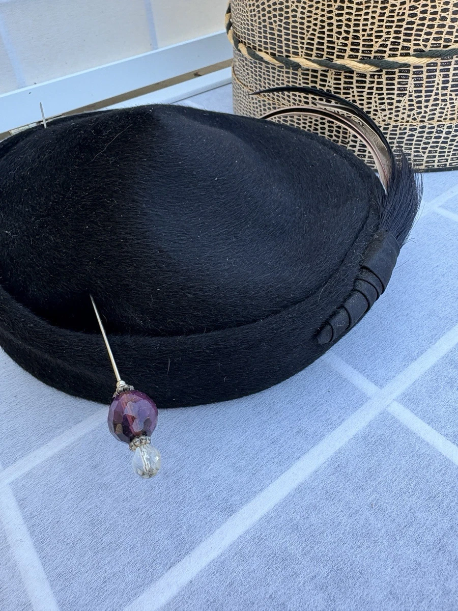 Fur Black 1940s Vintage Hats for Women for sale | eBay display picture 1