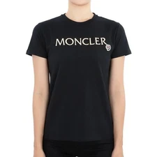 Moncler Kids Embroidered Logo Short Sleeve (Black) 8C00006 83907 999 97274547