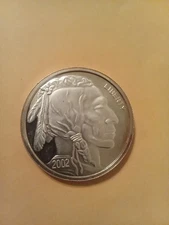 Liberty Indian Head Buffalo 2002 Silver 1 troy oz .999 Fine Silver Coin