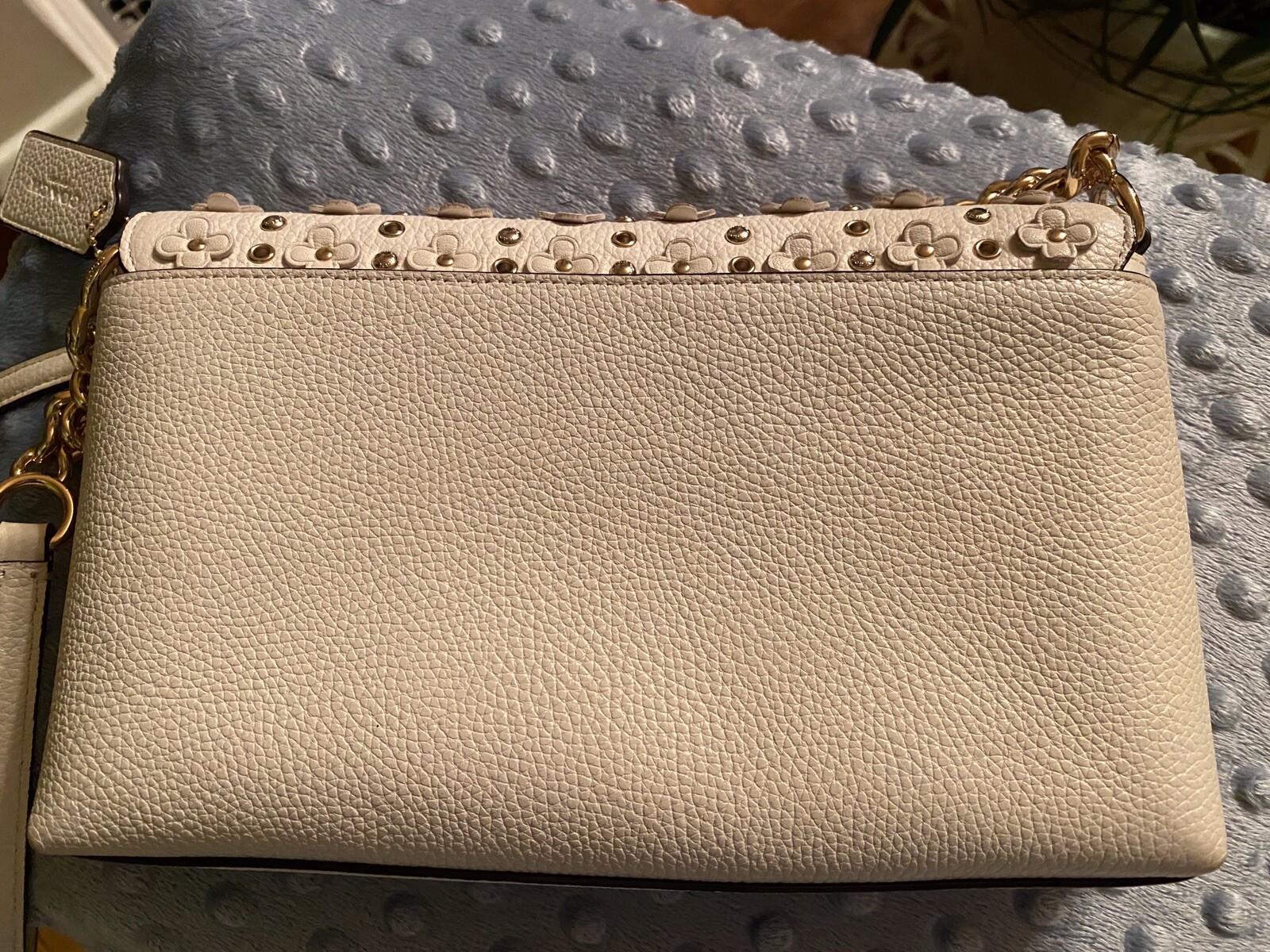 Original Coach Off White Leather Crossbody Gem