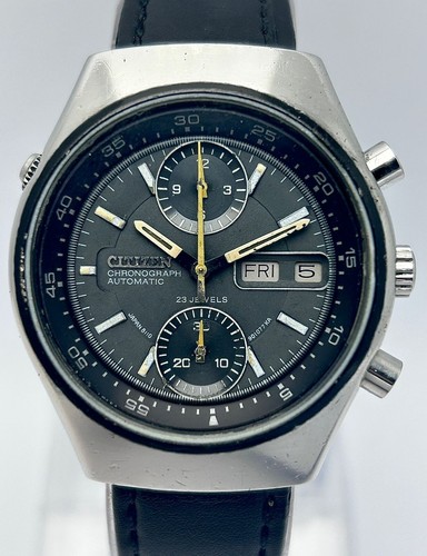 Citizen Chronograph 67-9119 Automatic 4-901045TA Day/Date Vintage Watch