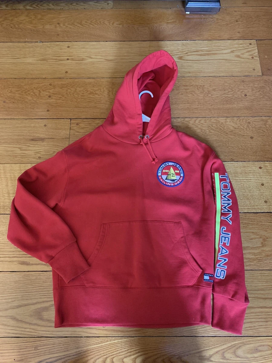 Hoodie Tommy Hilfiger Sailing Gear 045 88 TH 45 Jacket Red Casual Sweater Mens