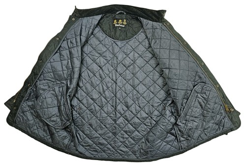 HOT Men's BARBOUR @ CHEALSEA SPORTS QUILT CORDUROY Collar Zipper BLACK Jacket XL - Picture 14 of 18