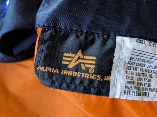 Alpha Industries NASA MA-1 Flyer's Bomber Jacket kid's youth size YS USA flag - Picture 2 of 17