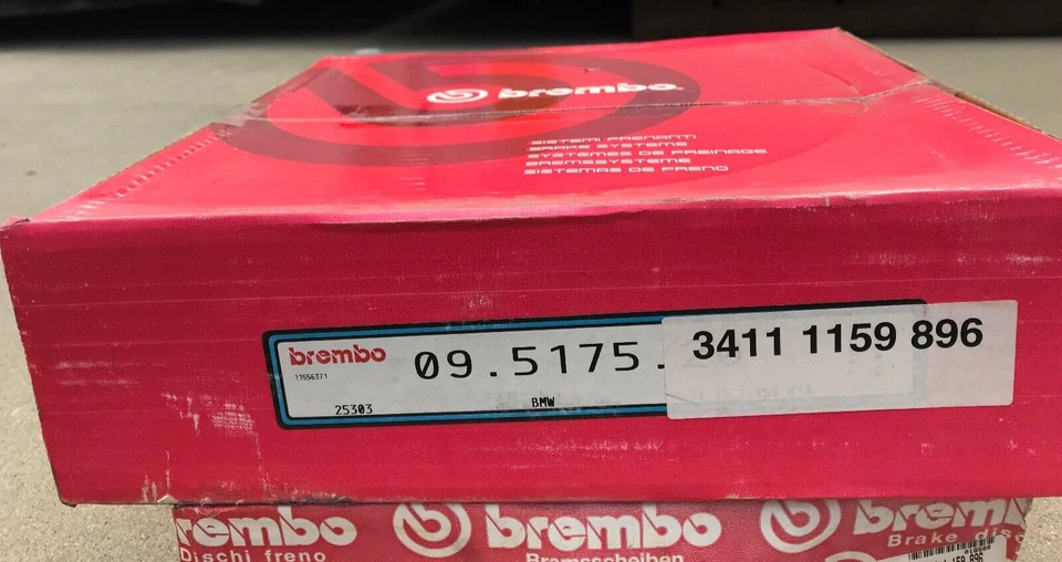 *布雷博前刹车转子 - 09.5175.20 / 34111159896 - 适用于宝马 540i、735i 等 — 第 2/2 张图片