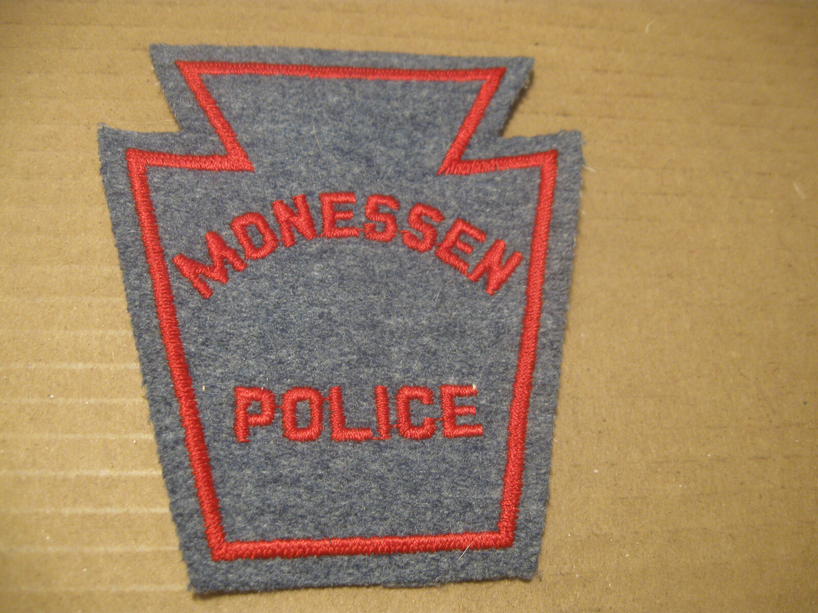 MONESSEN PENNSYLVANIA POLICE PATCH (FELT PATCH) KEYSTONE SHAPE eBay