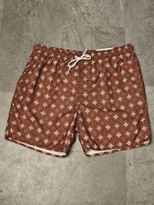 Arizona Jean Co Mens XL Terrecotta Geo Swim Trunks Board Shorts