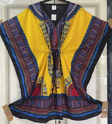 Nice Day/Tunika/Multicolor,Linia A,Cotton,Details,Gr-D.L(46-48/50)Neu,india