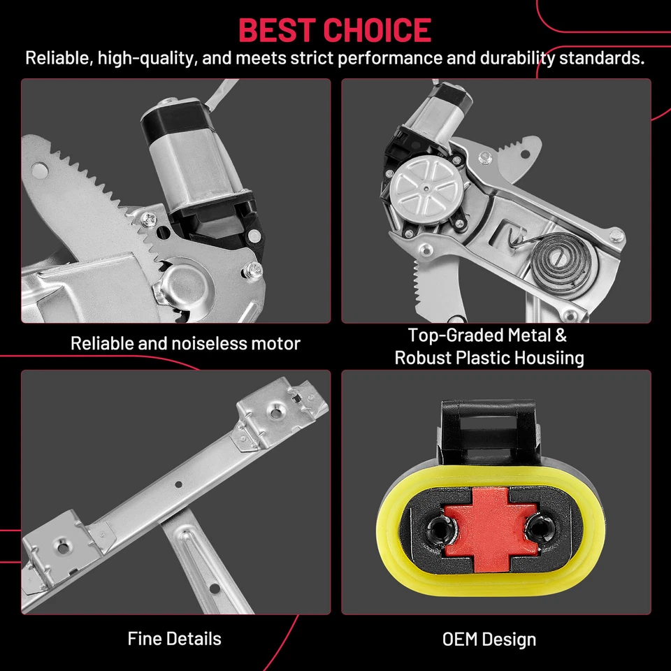 Front Right Side Power Window Regulator W/ Motor For 94-01 Dodge Ram 1500 741752 - Image 2 of 4