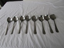 8 PIECE STAINLESS CHINA - 6-3/4"  SOUP SPOONS CLEAN 