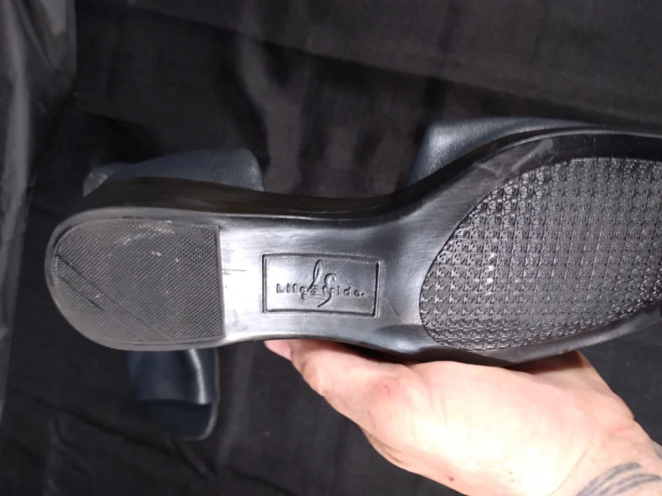 Puntera abierta superior de cuero azul Life Stride TALLA 6M Foto 4 de 4