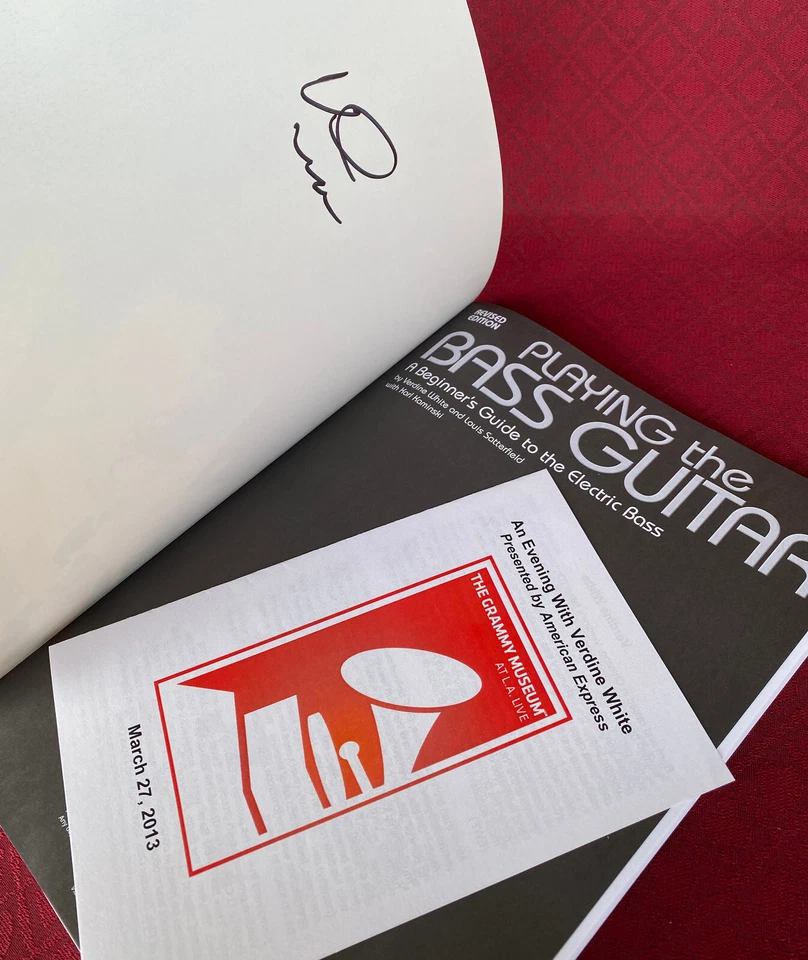 Playing the BASS Guitar Book By Verdine White & Louis Satterfield 2012 SIGNED! - Image 3 of 4