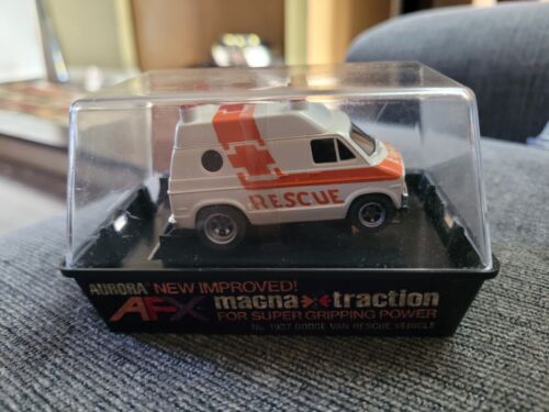AURORA AFX DODGE VAN RESCUE VEHICLE HO SLOT CAR NEW! Banded in Case - Picture 1 of 8