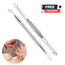Blackhead Whitehead Pimple Spot Comedone Extractor Remover Popper Tools Kit 2 PC