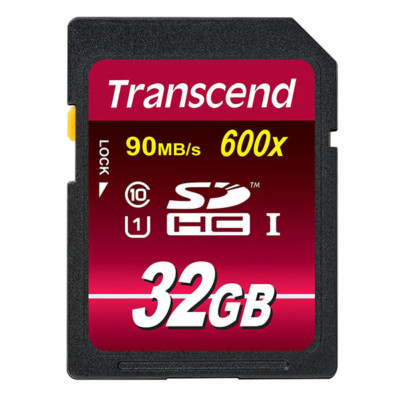 kQ Transcend SDHC 32GB UHS-I Class 10 Speicherkarte bis zu 90 MB/s - 32 GB Karte
