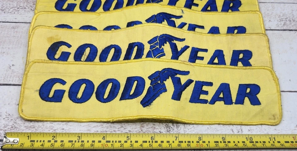 Parche amarillo bordado Goodyear Tire and Rubber Co años 70 vintage buen año Foto 2 de 4
