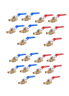 EFIELD 20PCS  1/2'' PEX FULL PORT SHUT OFF  BALL BRASS VALVE HOT AND COLD NO LEAD